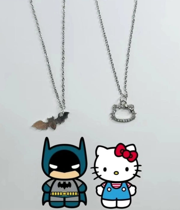 Batman X Hello Kitty Pendants